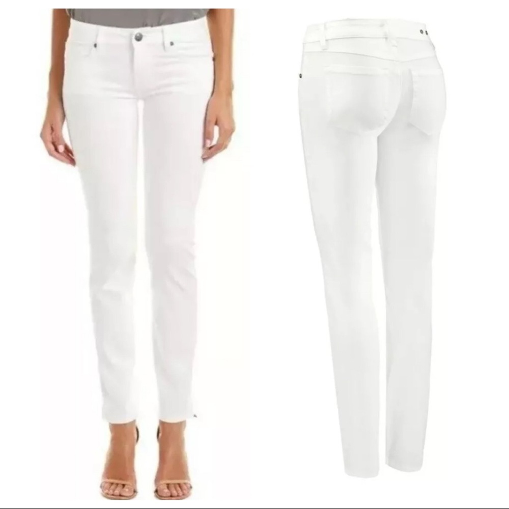 CAbi Slimmie Skinny White Jeans Women’s Sz 2‎ #5088